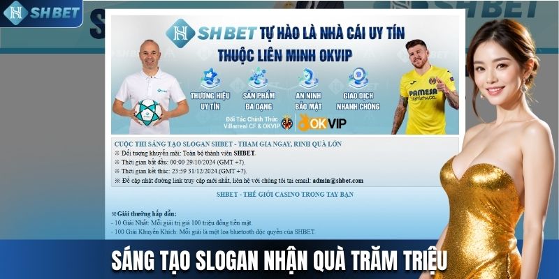 Sáng tạo slogan nhận quà trăm triệu