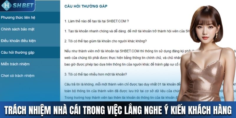 Trách nhiệm nhà cái trong việc lắng nghe ý kiến khách hàng